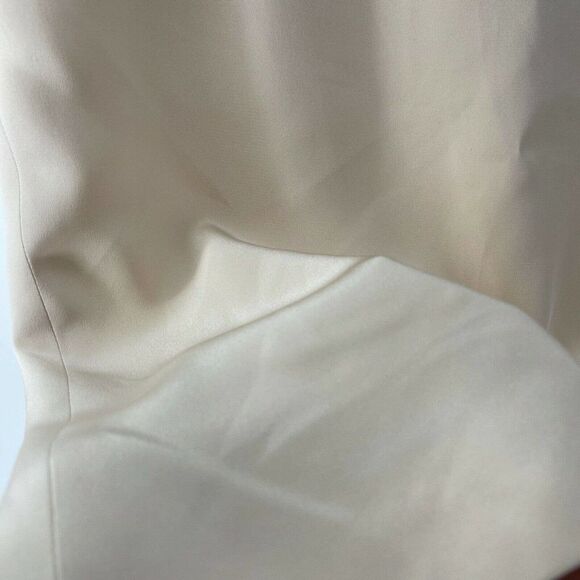 Gramercy Atelier Mari Pucci Skirt Cream Silky Pencil Knee Length Womens Size 10 - Picture 3 of 4